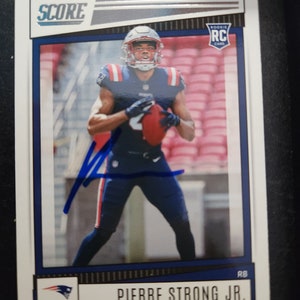 Tarjeta autografiada de novato de Pierre Strong Jr.