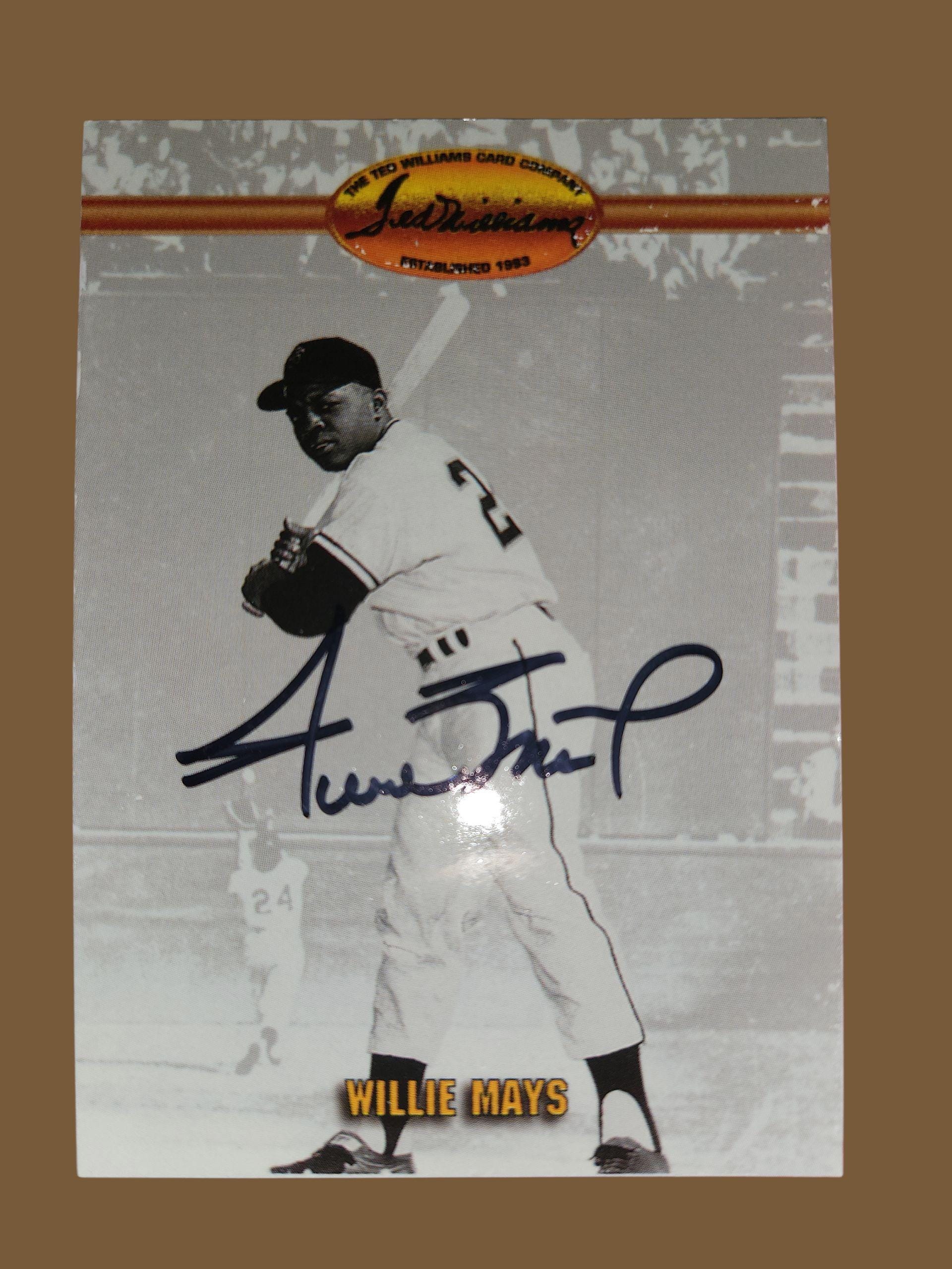 Willie Mays Autographed Card - Etsy Australia