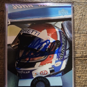 Carte dédicacée à John Andretti - Objet de collection rare en parfait état avec des options d'authentification - Un complément parfait à votre collection de cartes