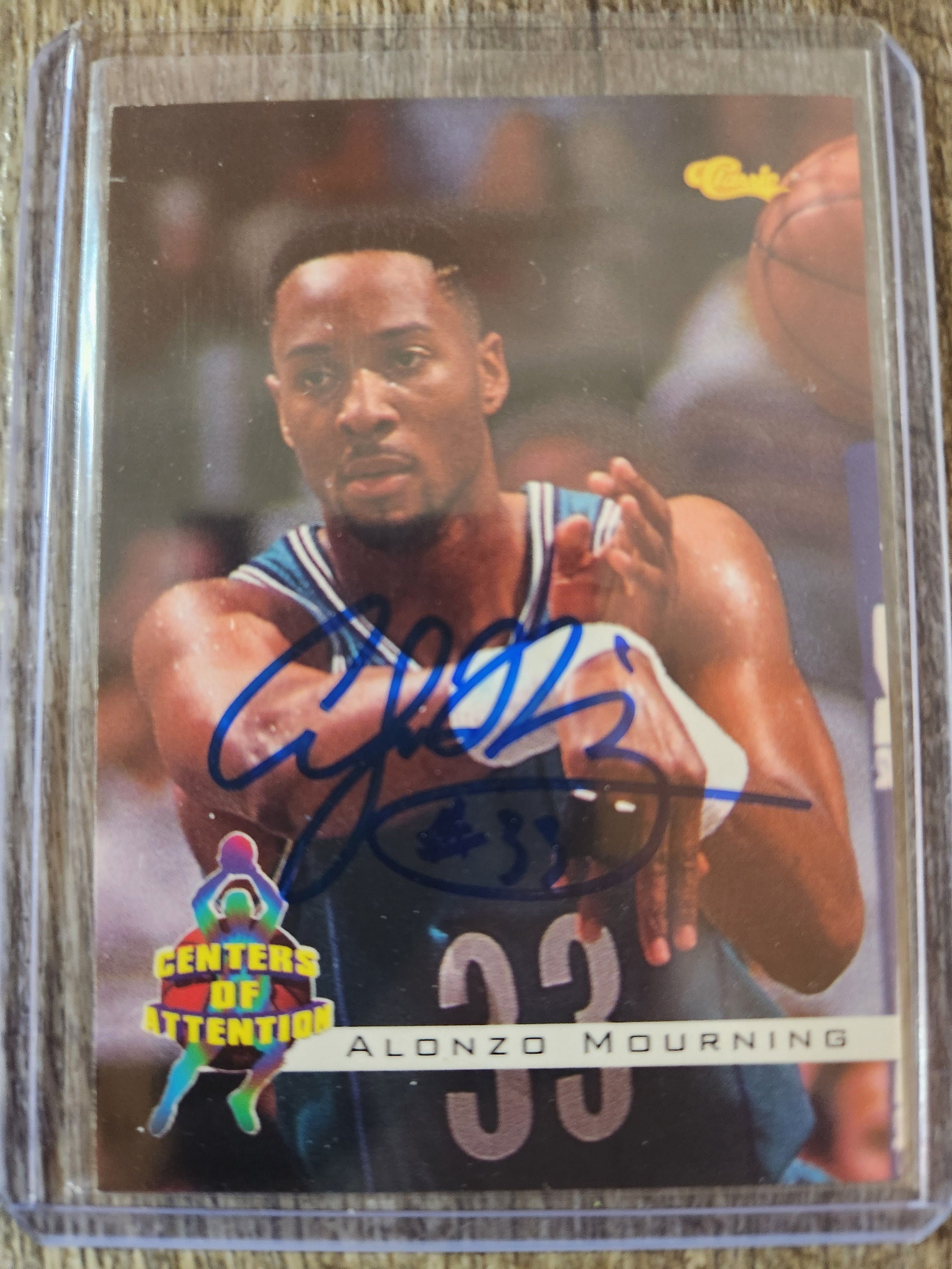 Alonzo Mourning Center of Attention Autographed Card - Etsy