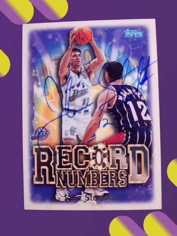 John Stockton Nba Autographed Card - Etsy John Stockton Nba Autographed Card - Etsy
