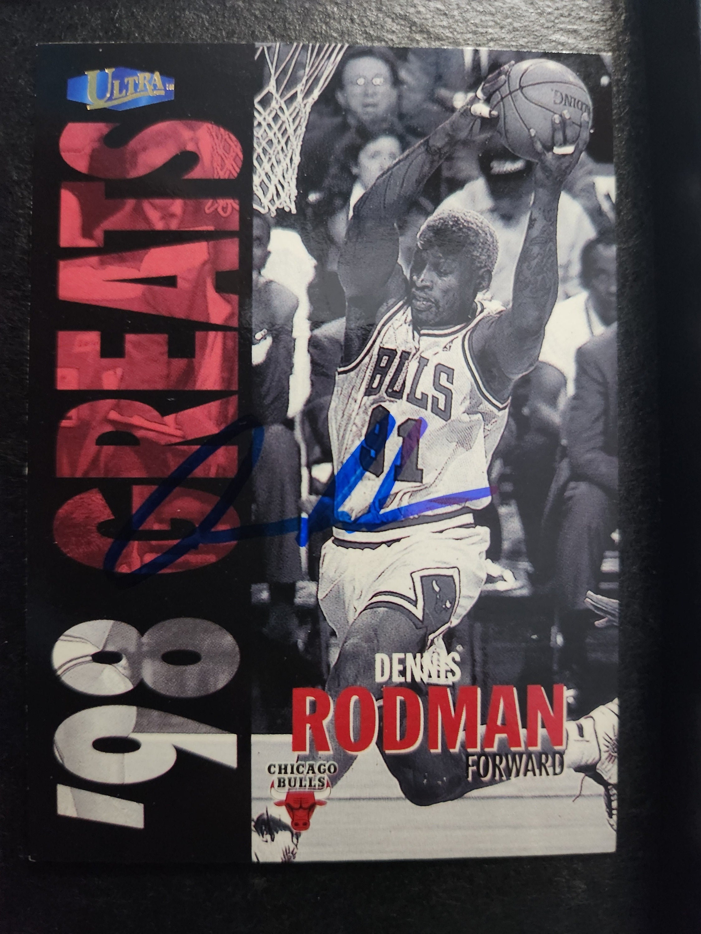 98 Greats Dennis Rodman Autographed Rebound Hound - Etsy
