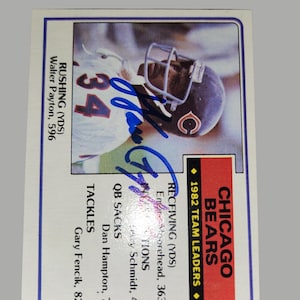Walter payton  hof   autographed card