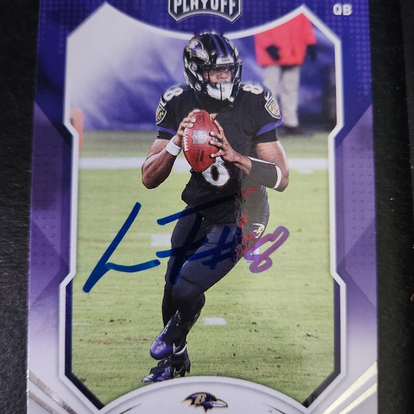 Lamar jackson  autographed card