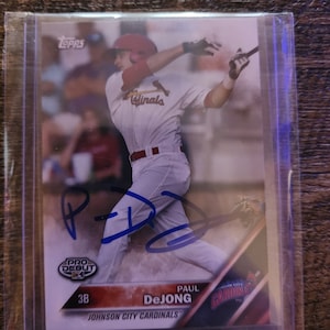 Paul dejong handsignierte St. Louis Cardinals Karte