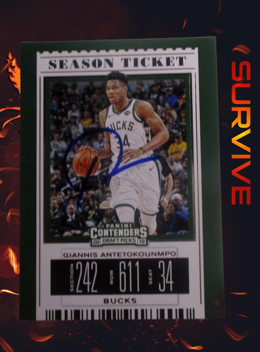 Giannis Antetokounmpo Auto Card - Etsy