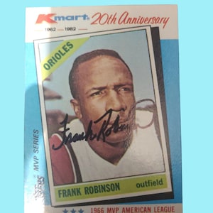 Frank Robinson autografiado por su 20 aniversario