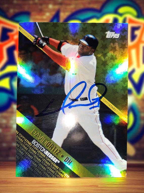 David Ortiz Autographed Card Hof - Etsy