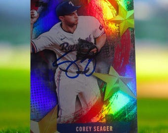 Corey Seager Autographed Card - Etsy Israel