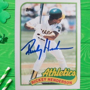 Rickey Henderson Autographed Card - Etsy