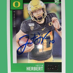 Justin Herbert rk signierte Karte