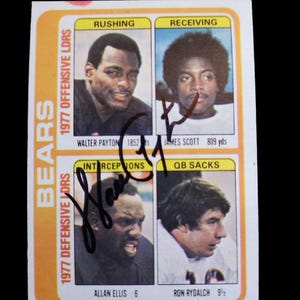 Carte dédicacée Walter Payton Hof
