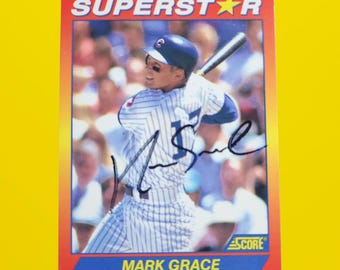 Mark grace  autographed card