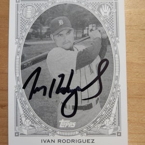 Bella carta autografata di Ivan Rodriguez