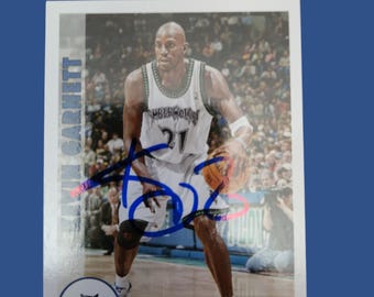 ケビン・ガーネットのサインカード（実物） - Etsy 日本