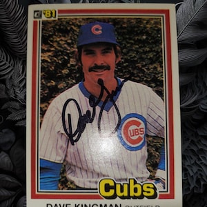 Carte de baseball signée Dave Kingman