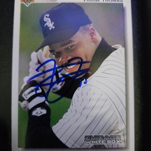 Cartão autografado de Frank Thomas, Chicago White Sox