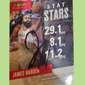 James Harden autographed card