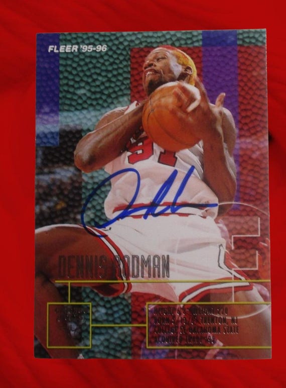 Dennis Rodman Autographed Card - Etsy
