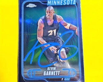 ケビン・ガーネットのサインカード（実物） - Etsy 日本