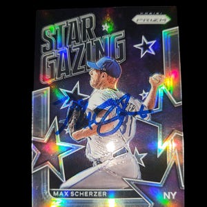 Max Scherzer autografato carta bella