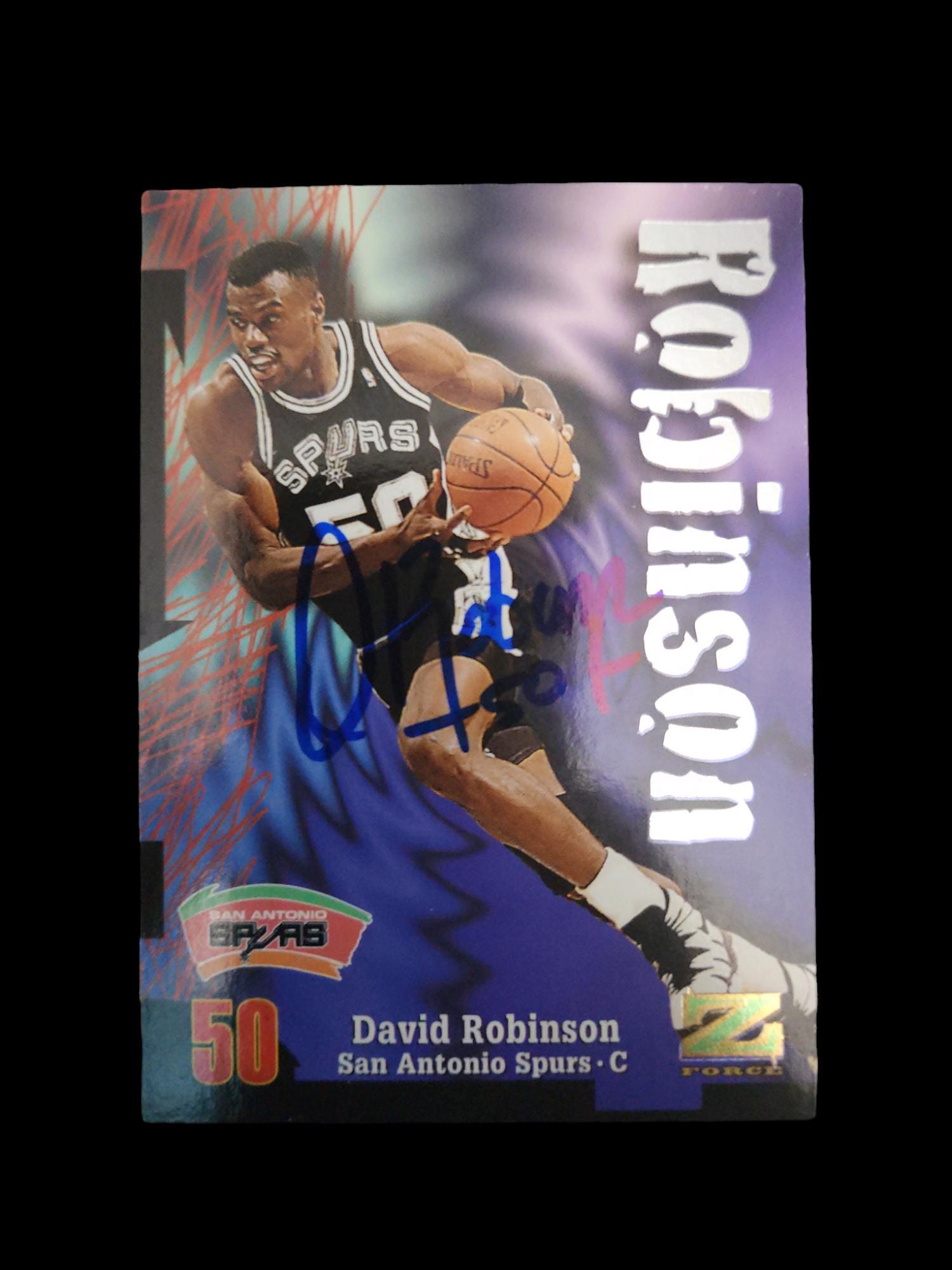 デビッド・ロビンソン直筆サイン入りバスケットボールカード - 希少