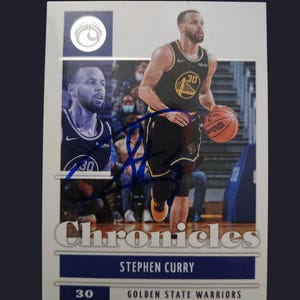 Stephen Curry signierte Karte