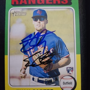 Carta autografata da Evan Carter RC