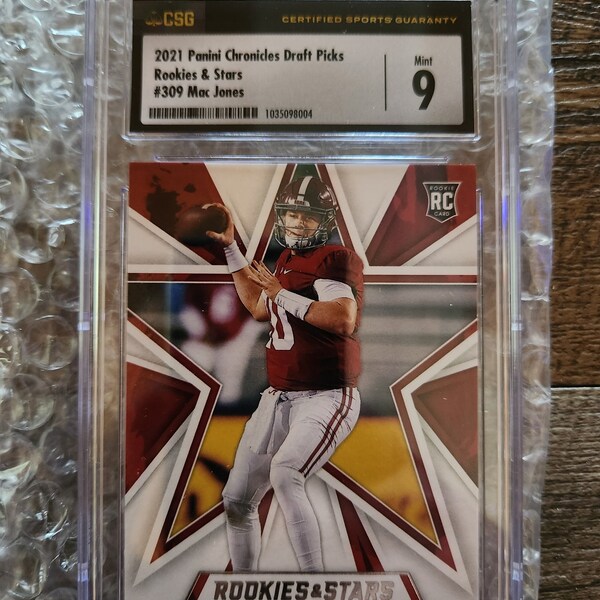 Mac Jones Rookie Card Etsy