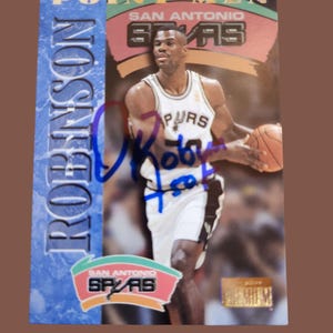 Carte dédicacée de David robinson Basketball, sans certificat d'authenticité, signée lors des salons, objet de collection rare, cadeau de bienvenue