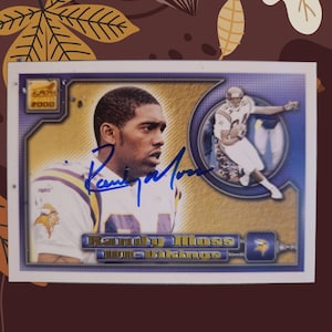 Randy moss  autographed  card