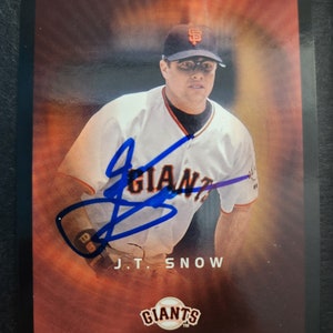Tarjeta autografiada de J.t. Snow
