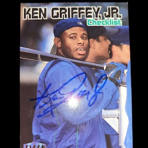 Ken griffey  jr autotograph card