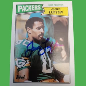 James lofton  autographed card rare