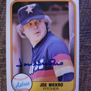 Carta autografata di Joe Niekro degli Astros