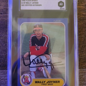 Bella carta autografata di Wally Joyner, bv80