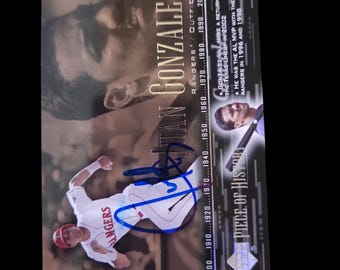 JUAN Gonzalez card autographed - Etsy 日本
