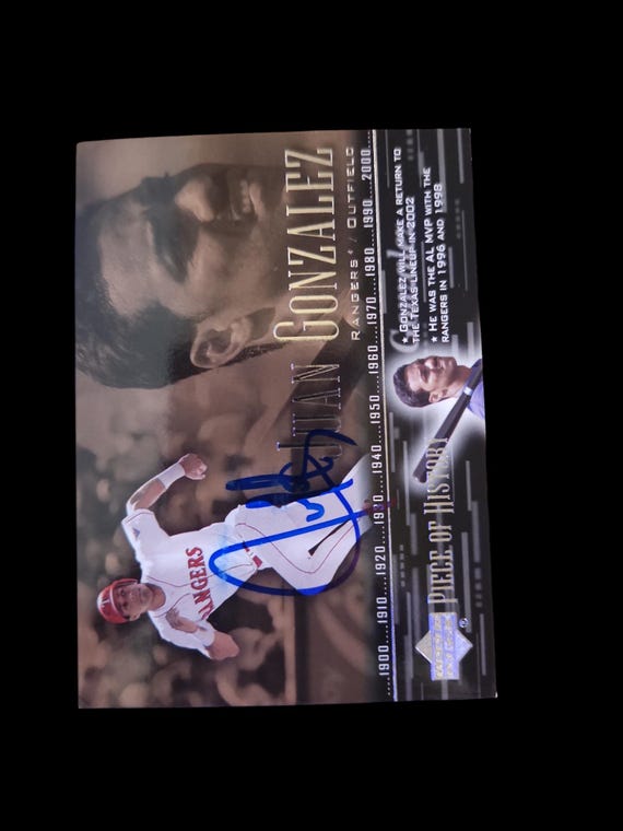 JUAN Gonzalez card autographed - Etsy 日本