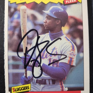 Darryl Strawberry Baseball Karte mit Autogramm