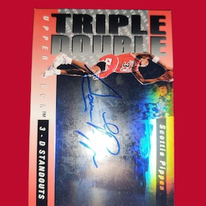 Cartão autografado por Scottie Pippen