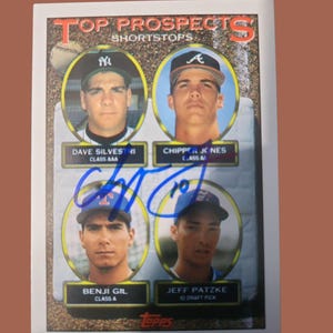 Chipper Jones rookie Carta autografata bella