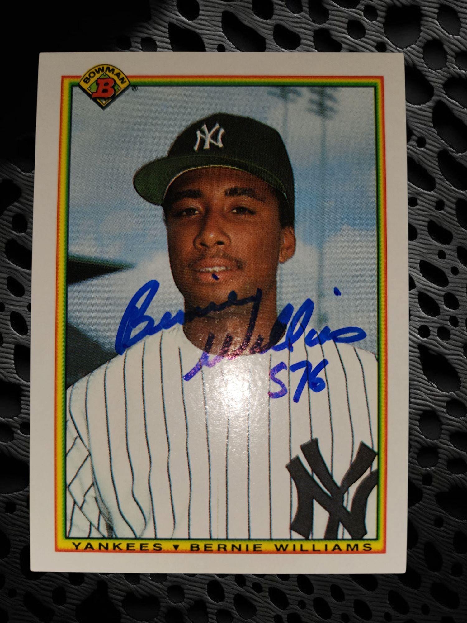 Bernie Williams Autographed Card - Etsy