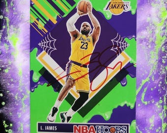 autographed lebron james card