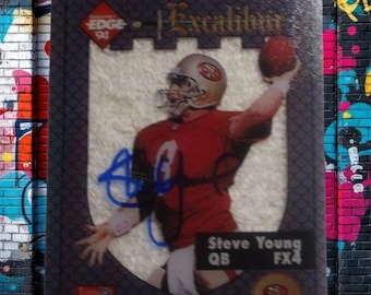Steve Young clear  autographed card