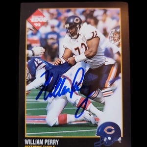 Tarjeta autografiada de William Perry