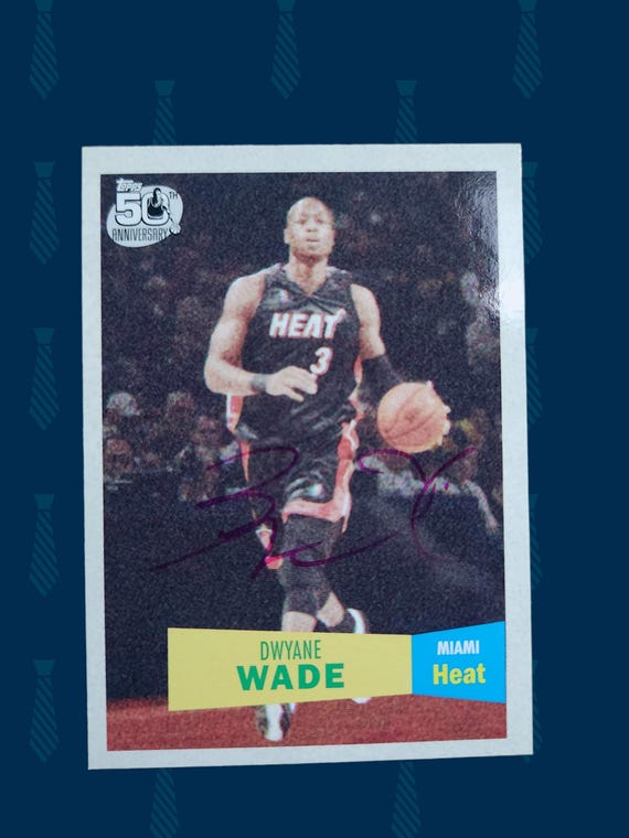 NBAカード Dwyane Wade パッチ 直筆サインカード 10枚限定 Dwayne Wade Autographed Card Miami. Heat - Etsy
