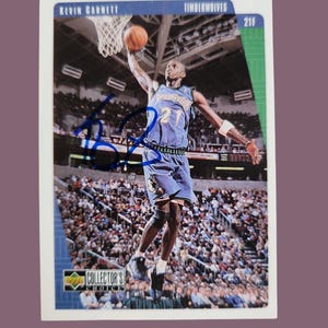 Carte dédicacée par Kevin Garnett réel