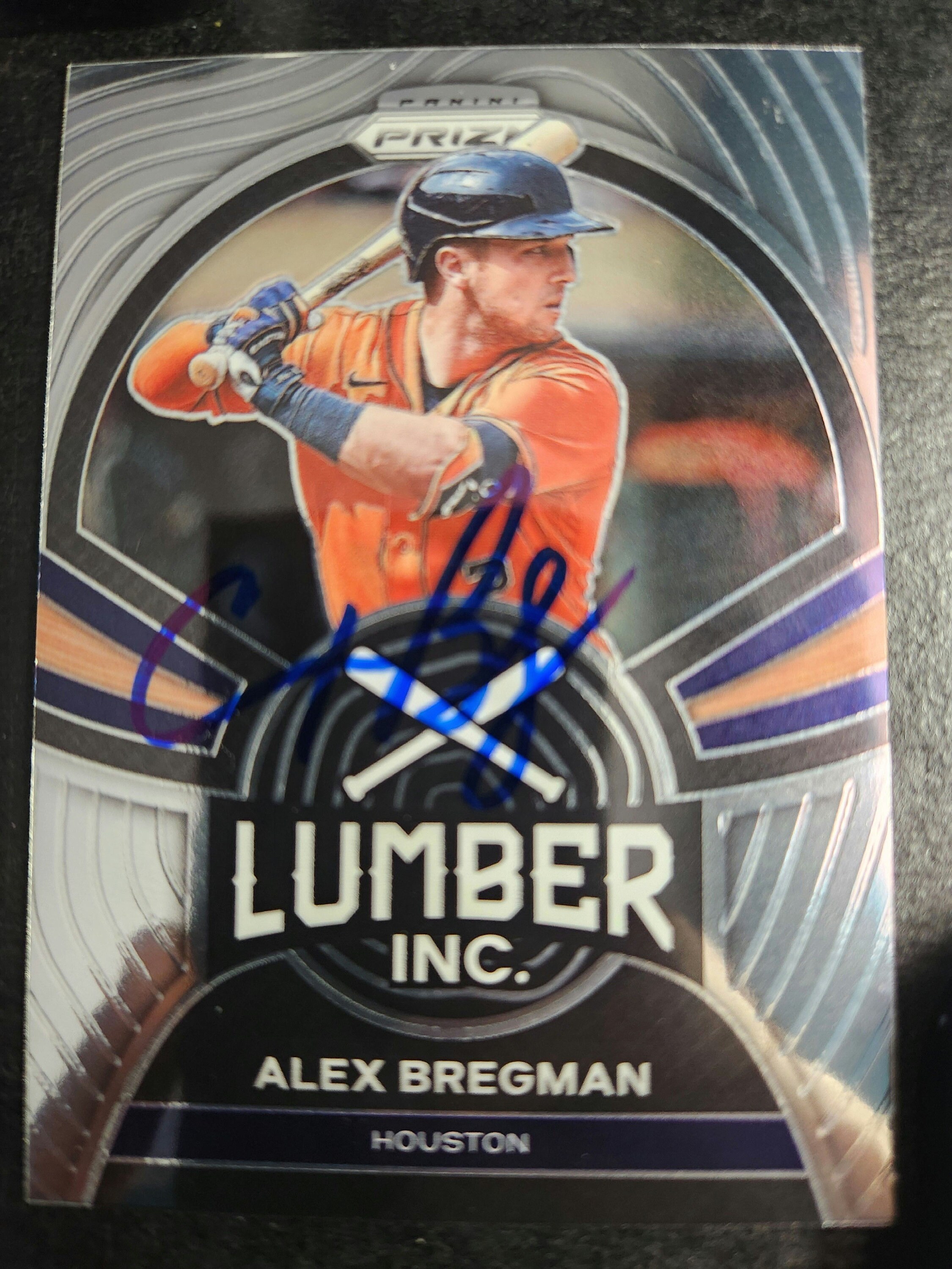 Alex Bergman Holz signierte Karte Schweiz