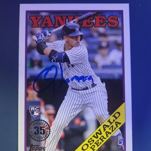 Oswald  peraza rc autographed card
