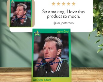Larry bird autographed card - Etsy 日本